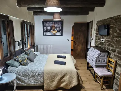 Cama o camas de una habitación en A Boira Rural