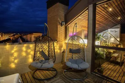 Un balcón o terraza de Hotel Sancho Abarca Petit SPA