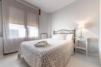 Cama o camas de una habitación en Apartamento Pirineo Aragonés