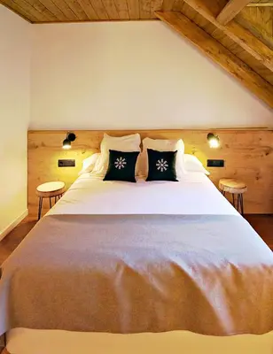 Cama o camas de una habitación en Hotel Lo Paller