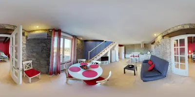 Zona de estar de Casa Rural La Abadia-Apartamentos