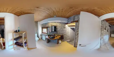 Zona de estar de Casa Rural La Abadia-Apartamentos