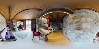 Zona de estar de Casa Rural La Abadia-Apartamentos