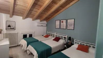 Cama o camas de una habitación en Villa Pachita (por habitaciones)