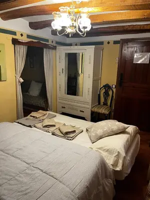 Cama o camas de una habitación en Hotel Casa de la Fuente