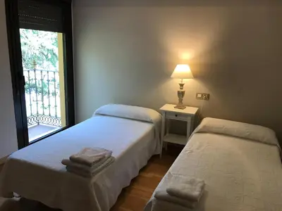 Cama o camas de una habitación en Apartamento Balcon De Jaca I