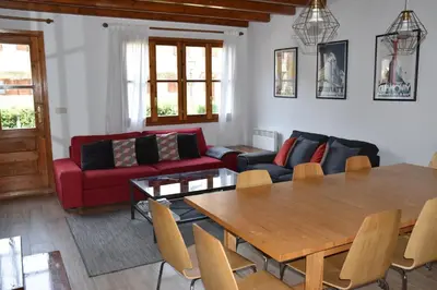 Zona de estar de Chalet Los Ibones - Lodge Escarrilla