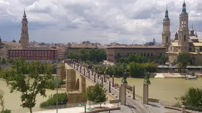Vista general de Zaragoza o vista desde el hotel