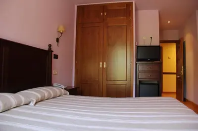 Cama o camas de una habitación en Hotel Rantiner