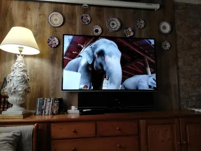 Una televisión o centro de entretenimiento en Casa de la abuela Bego