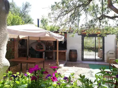 Jardín al aire libre en Casa de la abuela Bego