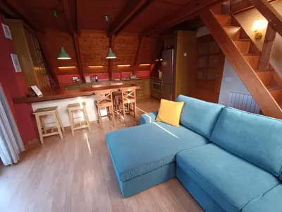 Zona de estar de Arties Centro 3 habitaciones, exclusivo familias