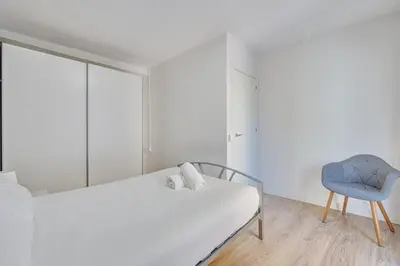 Cama o camas de una habitación en Apartamento Zure Etxea by Clabao