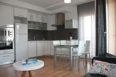 Una cocina o zona de cocina en Apartamento Ainsa Pirineo