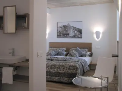 Cama o camas de una habitación en Hotel Roncesvalles