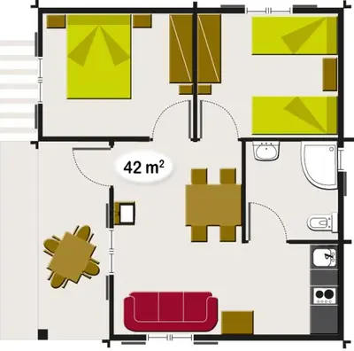 Plano de Bungalows La Borda d´Arnaldet
