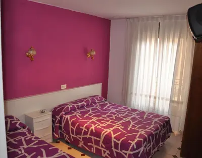 Cama o camas de una habitación en Hostel Central Zaragoza