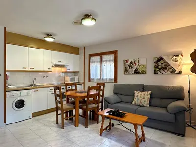 Una cocina o zona de cocina en Apartamentos Lausan