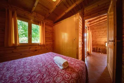 Cama o camas de una habitación en Camping Els Ports