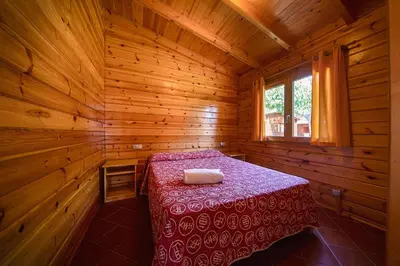 Cama o camas de una habitación en Camping Els Ports