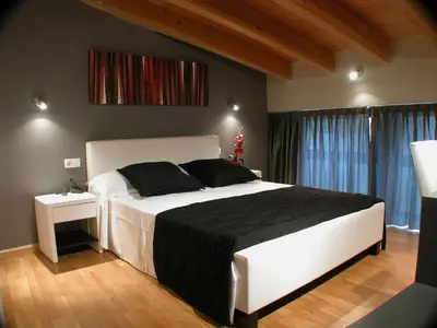 Cama o camas de una habitación en Hotel Portal Del Matarraña