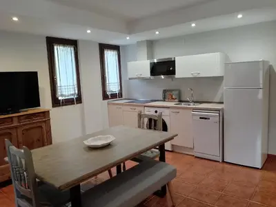 Una cocina o zona de cocina en Apartamentos Viña Olivan