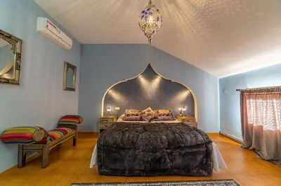 Cama o camas de una habitación en Hospedería Casa Martell