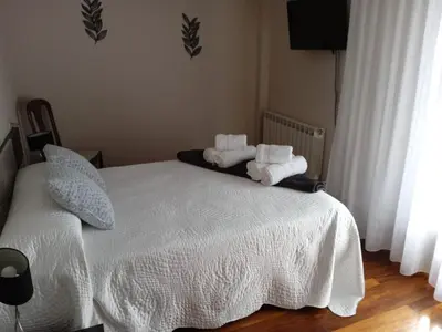 Cama o camas de una habitación en Pedroenea Apartamento Elizondo