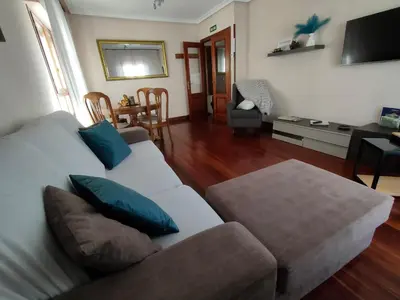Una televisión o centro de entretenimiento en Pedroenea Apartamento Elizondo