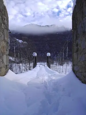 Casa Rural Hortal en invierno