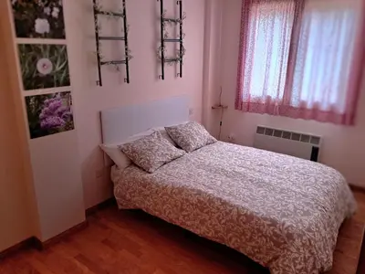 Cama o camas de una habitación en Apartamento Canfranc