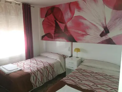 Cama o camas de una habitación en Hostal Texas 2