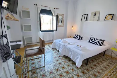 Cama o camas de una habitación en Pension Casa Pinilla