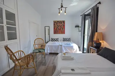 Cama o camas de una habitación en Pension Casa Pinilla