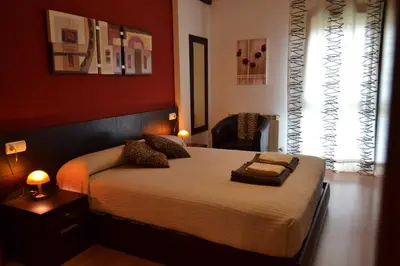 Cama o camas de una habitación en Apartamento Nuevo Baztan