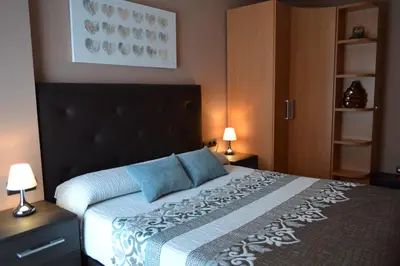 Cama o camas de una habitación en Apartamento Nuevo Baztan