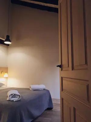 Cama o camas de una habitación en Atico Estafeta