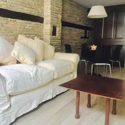 Cama o camas de una habitación en Atico Estafeta