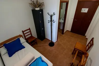 Cama o camas de una habitación en Albergue Turístico Tierras Altas