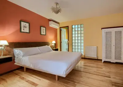 Cama o camas de una habitación en Hotel Rural El Almadiero