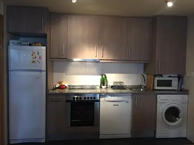 Una cocina o zona de cocina en BIOK Ainsa Ordesa-Monte Perdido'