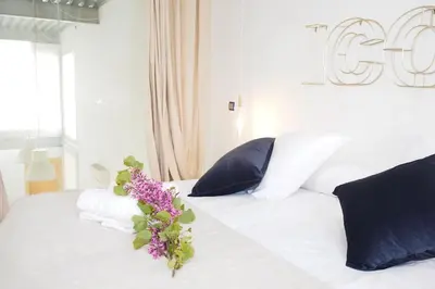 Cama o camas de una habitación en Casa BlancadeNavarra