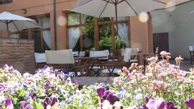 Jardín al aire libre en Posada del Almudí