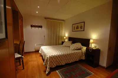Cama o camas de una habitación en Hotel Els Puis