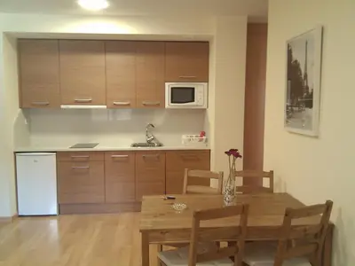 Una cocina o zona de cocina en Apartamentos Argualas