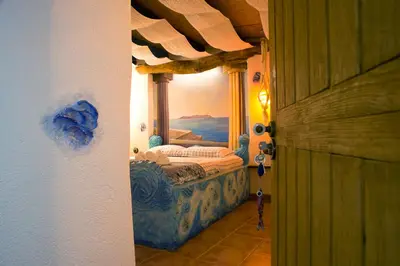 Cama o camas de una habitación en Casa el Pelaire