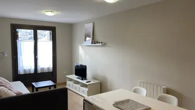 Una televisión o centro de entretenimiento en Apartamentos Panticosa