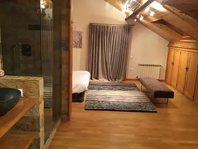 Cama o camas de una habitación en Prat des Artigues