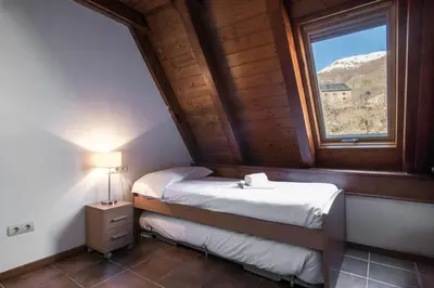 Cama o camas de una habitación en Apartamentos SNÖ Mont Romies Unhola