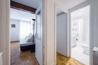 Cama o camas de una habitación en El Hogar de San Fermín